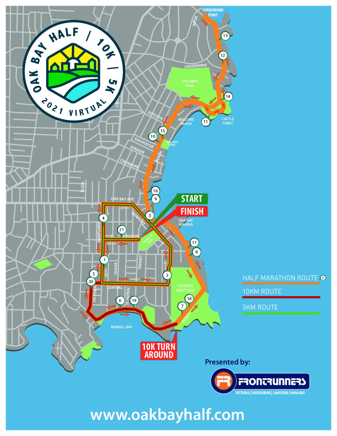 Oak Bay Half Marathon 10k and 5K